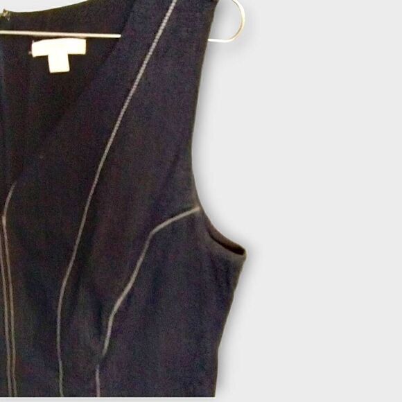 NY&Company Womens Dress Sz 16 Navy Sheath Stretch Professor Cottagecore Business - Picture 5 of 7